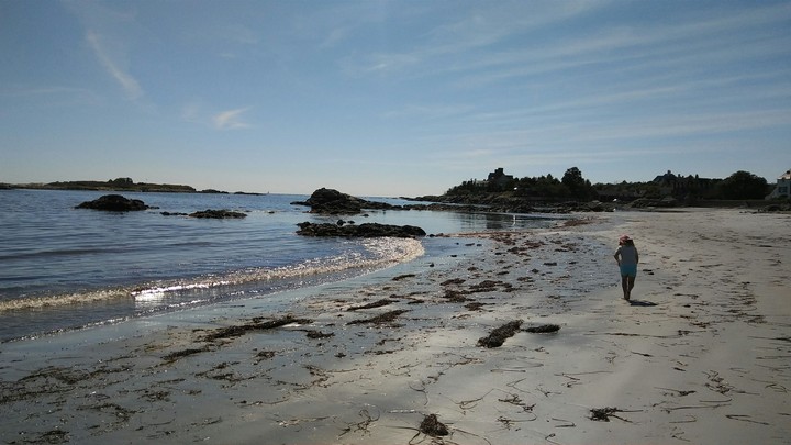 Walking on the beach