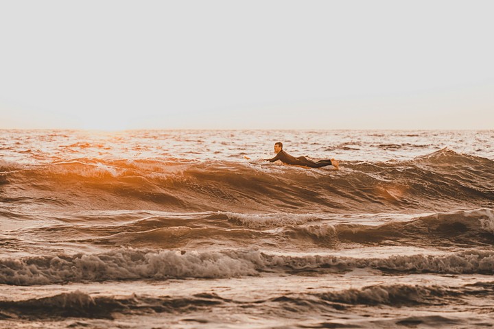 Man on water