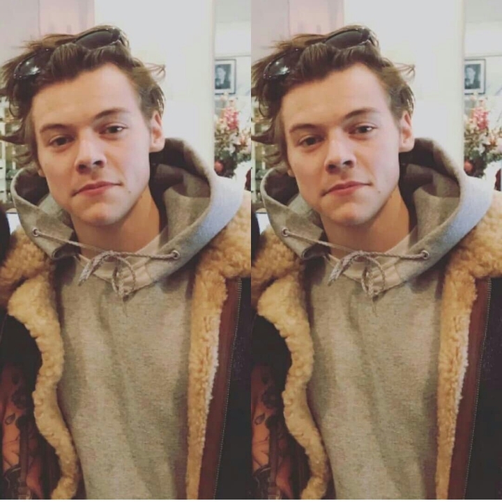 Harry in a hoodie