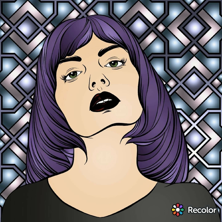 Purple haired