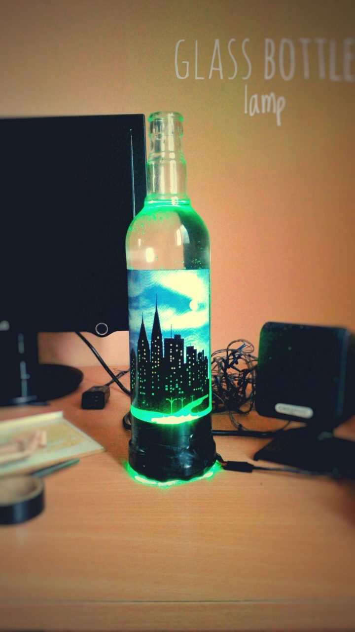 glass bottle lamp