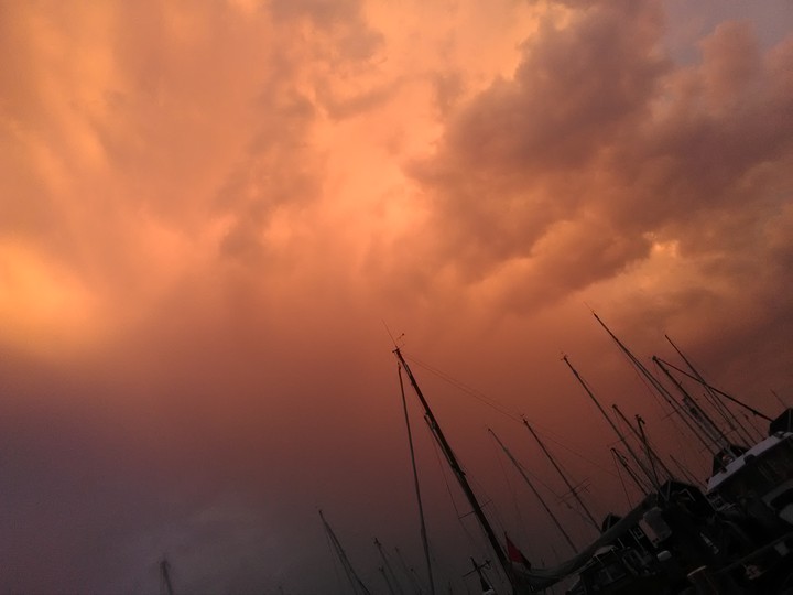 Sun goes down