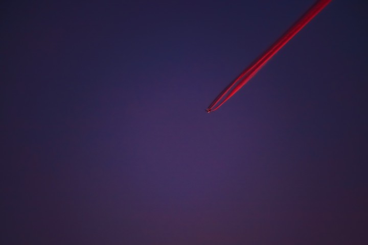 sunset airplane