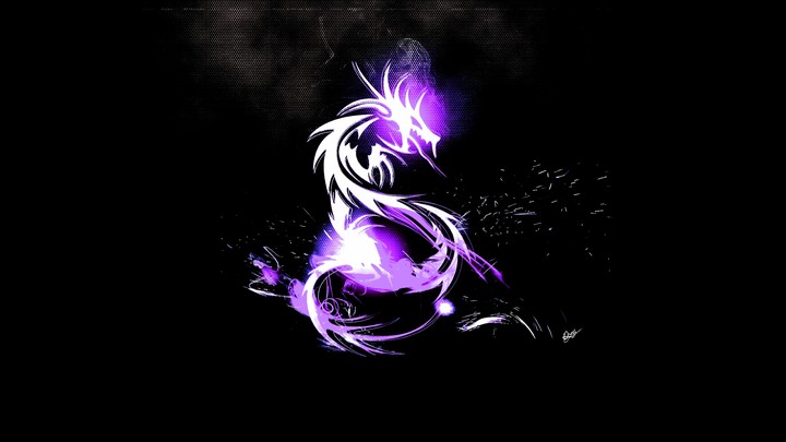 Purple Neon Dragon
