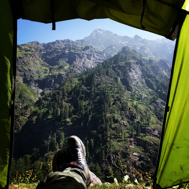 Camping at Kheerganga, Himachal Pradesh