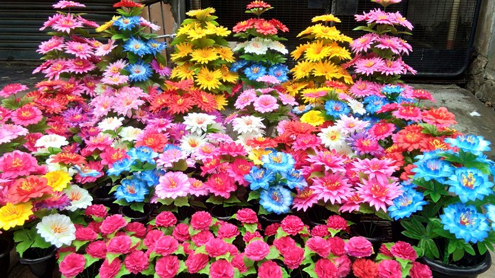 plastic flowers