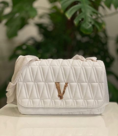 Bag, White, Pink