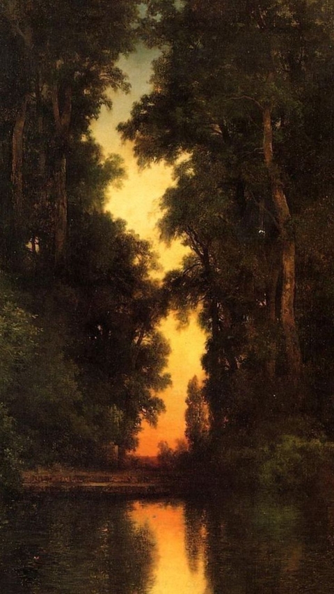 sfondi evening, river
