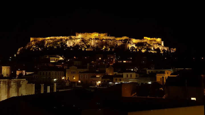 acropolis by night
