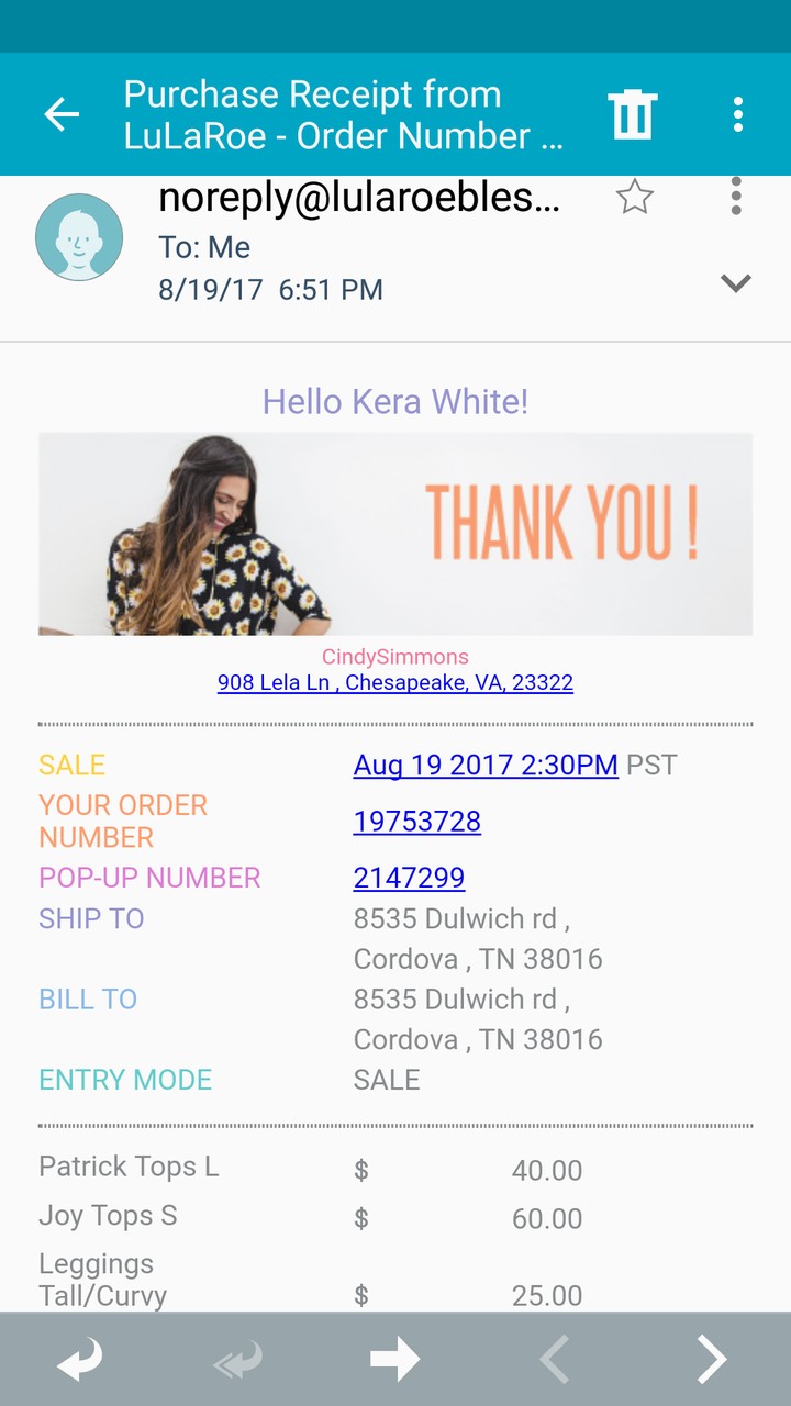 LulaRoe Aug 2017