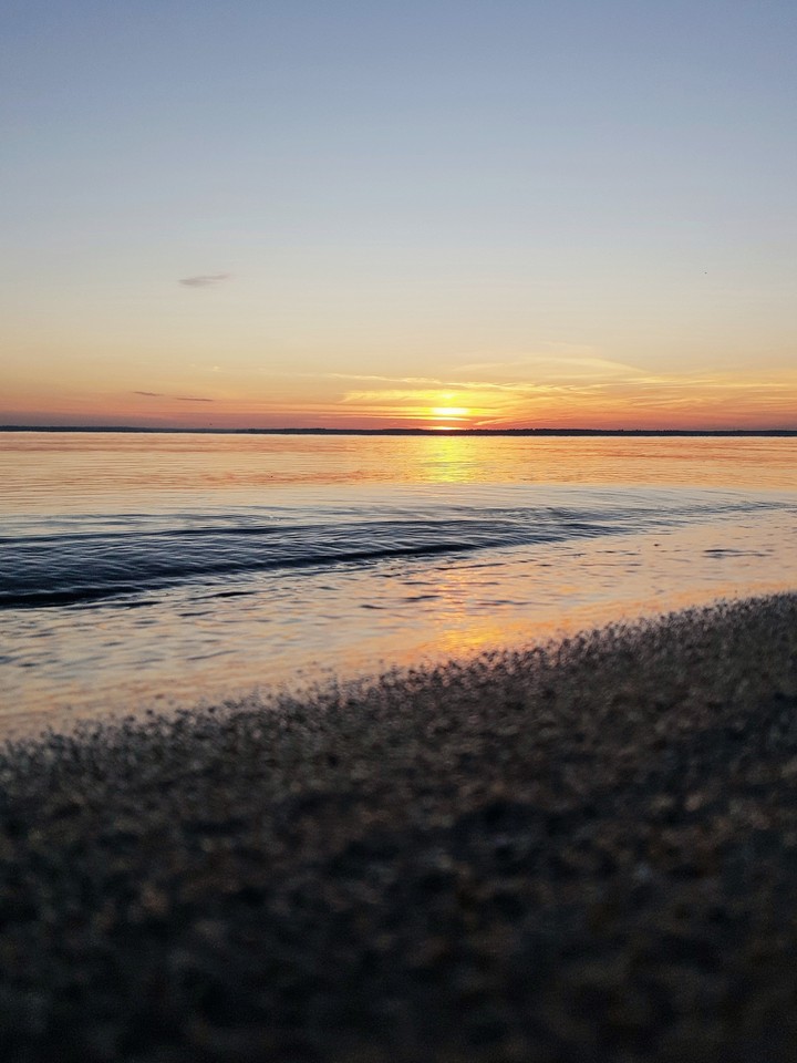 sunset in the sea