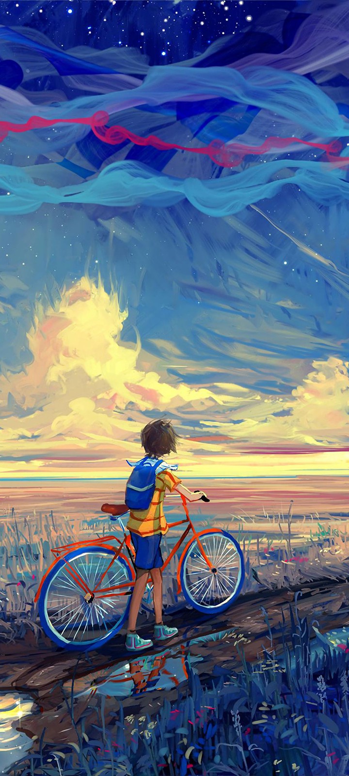 Travelling through field