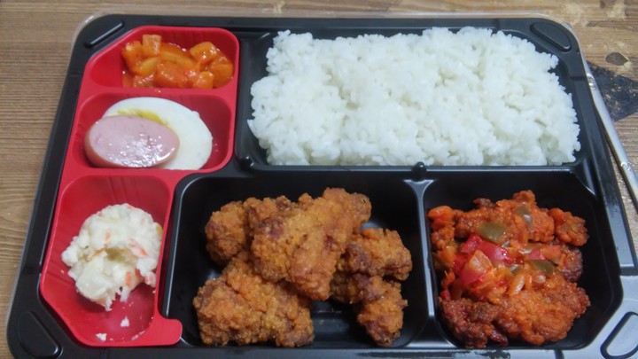 편의점 치킨 도시락