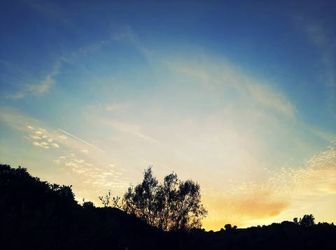 Sunset over Zagorje Hills
