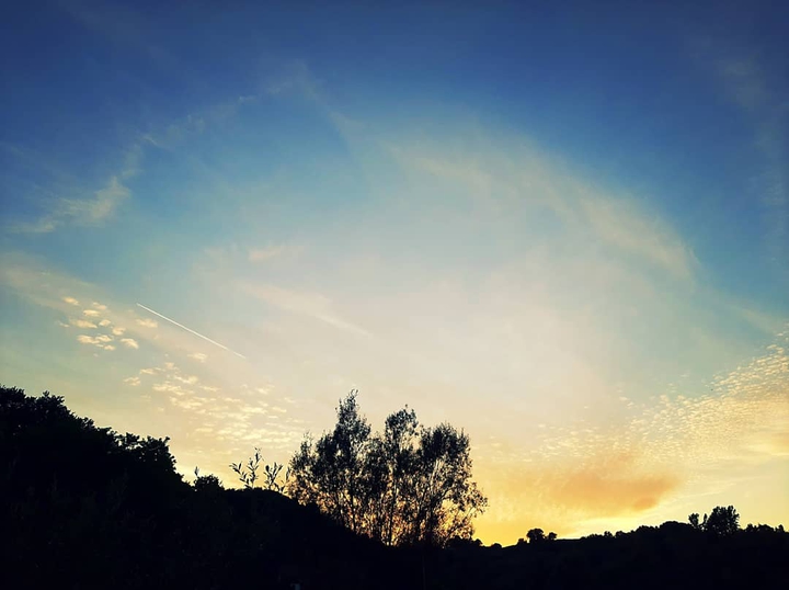 Sunset over Zagorje Hills