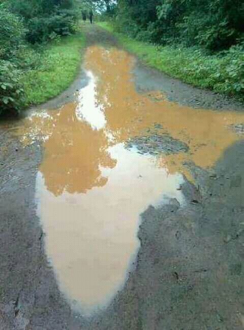 Indian map on road