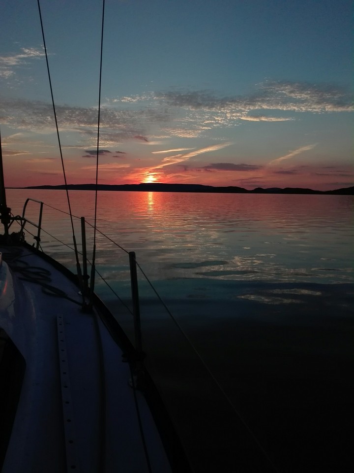 middle of the lake of Balaton