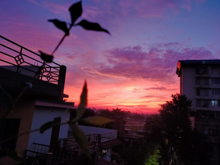 Setting sun