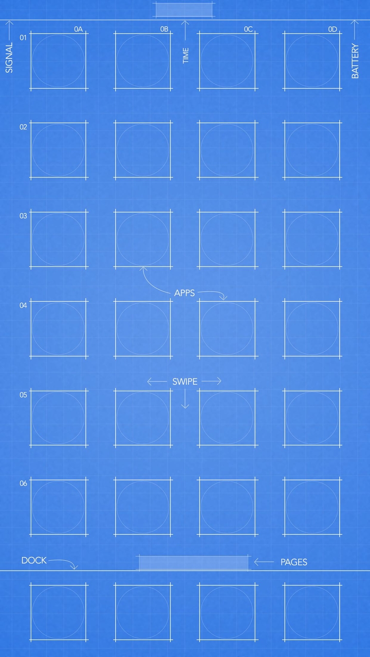 Iphone 7 Plus Blueprint Wallpaper.