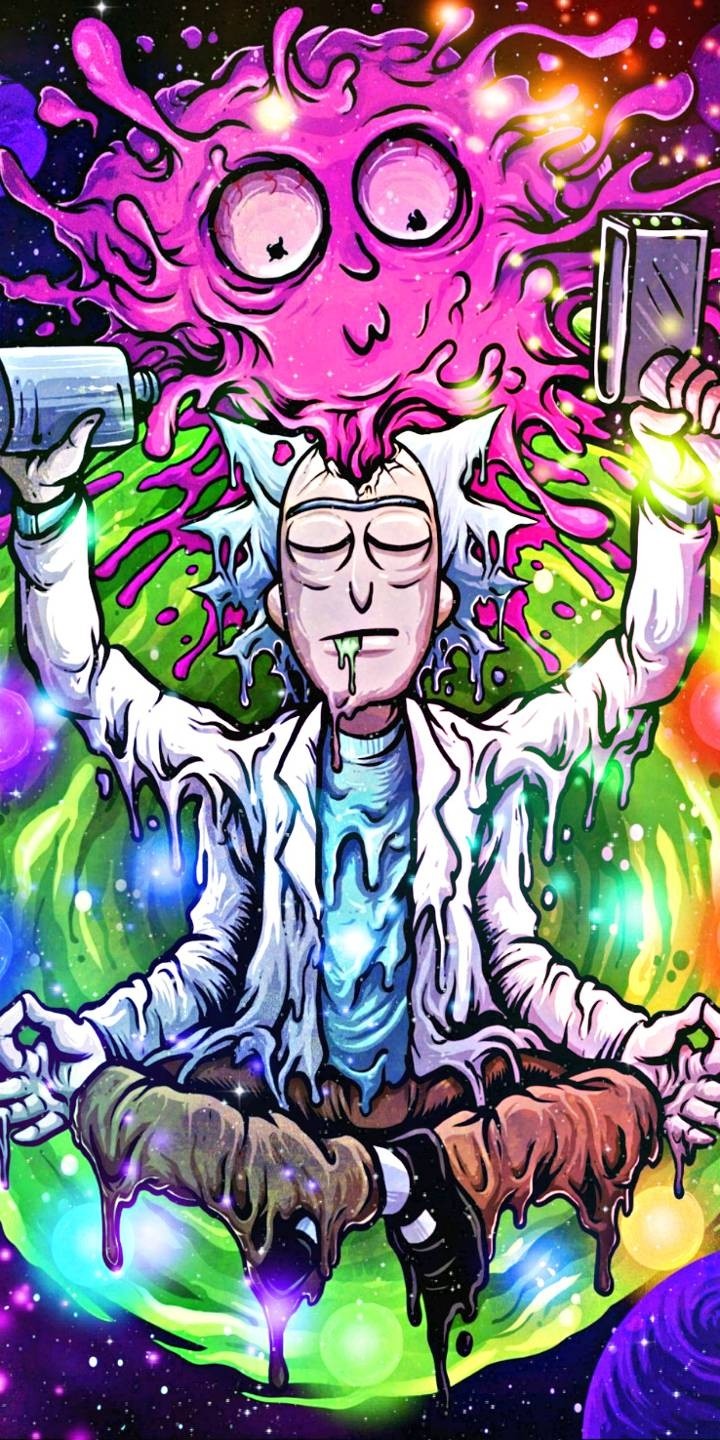 rick and Morty trippy wallpaper