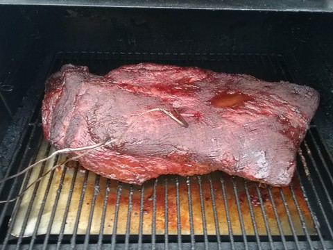 Smoke brisket ☺️almost done