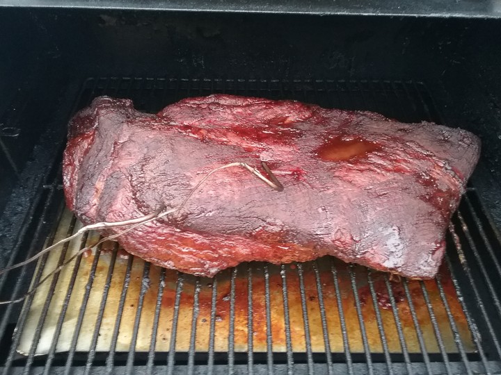 Smoke brisket ☺️almost done
