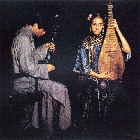 обои lute, musician