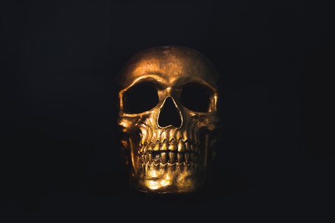 Gold skull