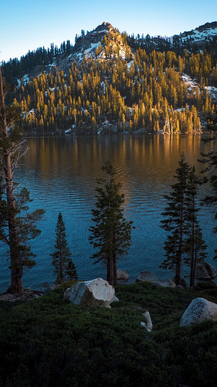 sitting beside a lake...