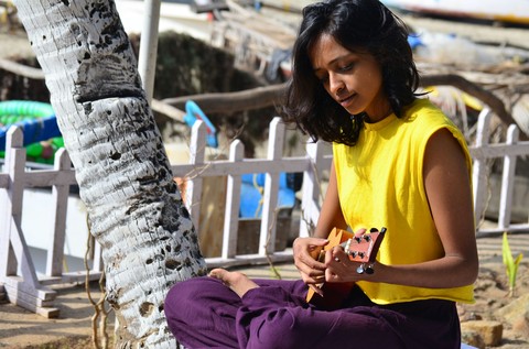 ukulele by the goa beach