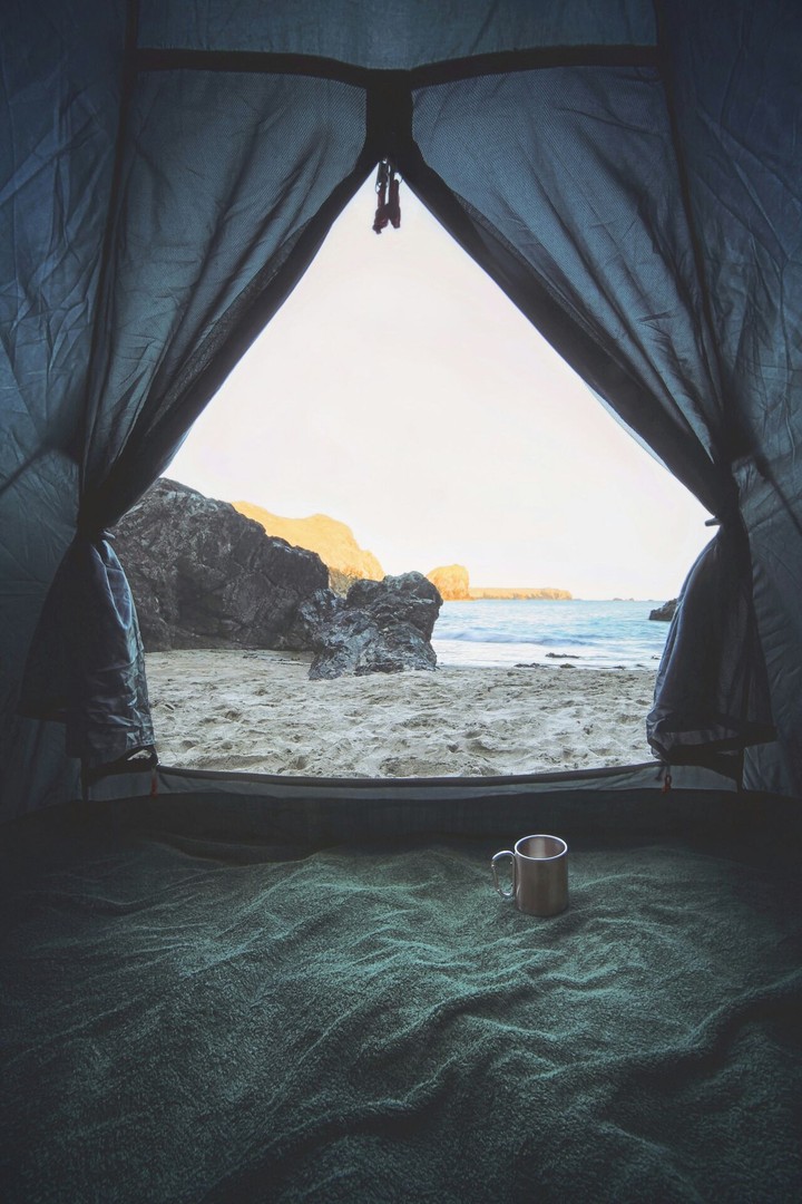 Camping tent.