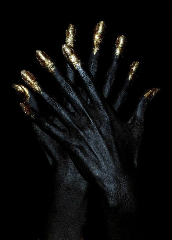 gold and black