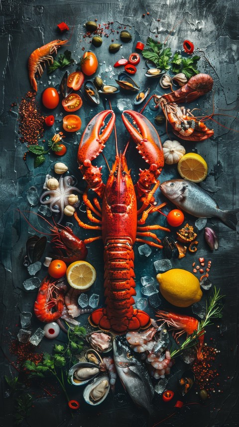 tapety shellfish, vegetable