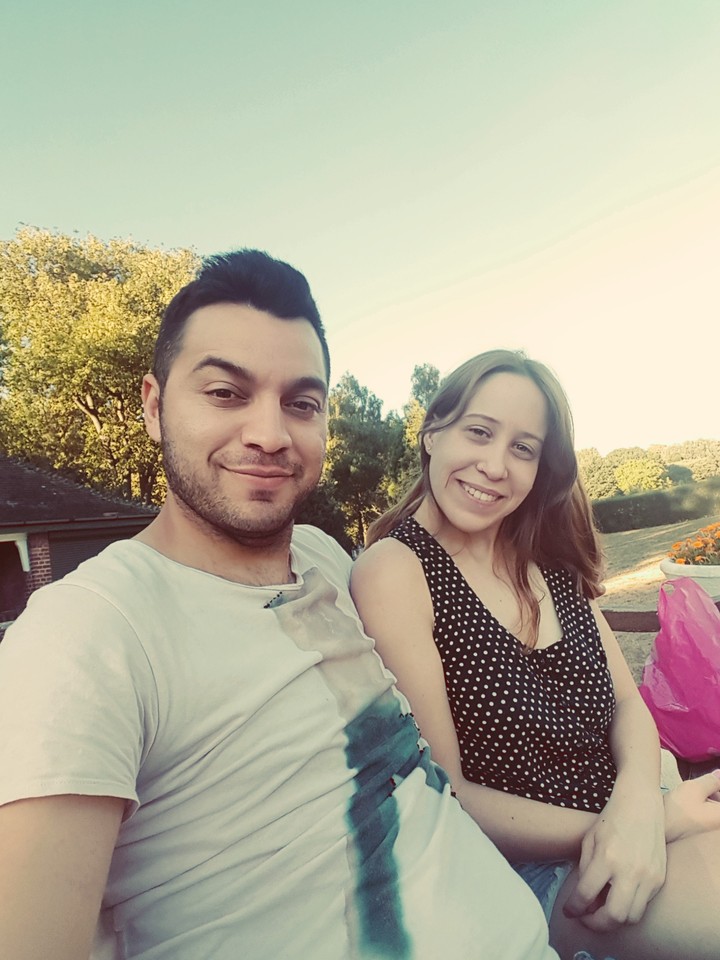 relaxing in park