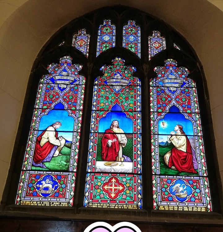Jesus stain glass window