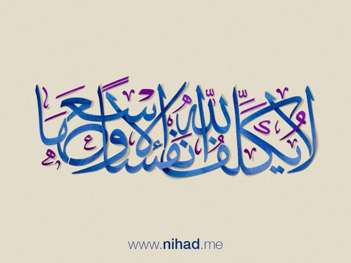 " لا يكلف الله نفساً إلا وسعها "