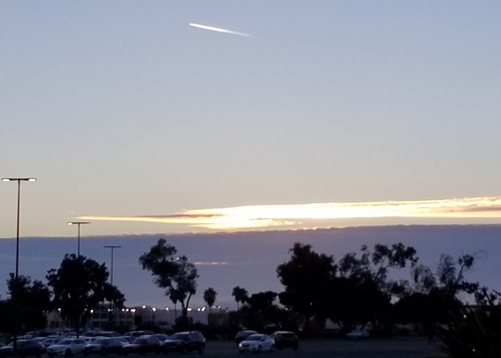 contrail & sunset