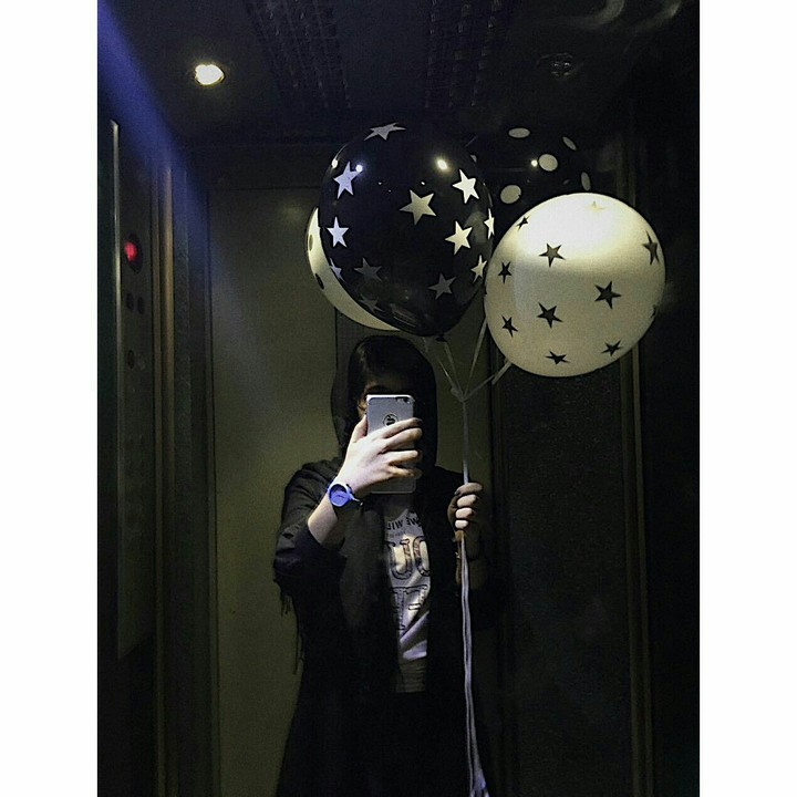 alone with balloons..