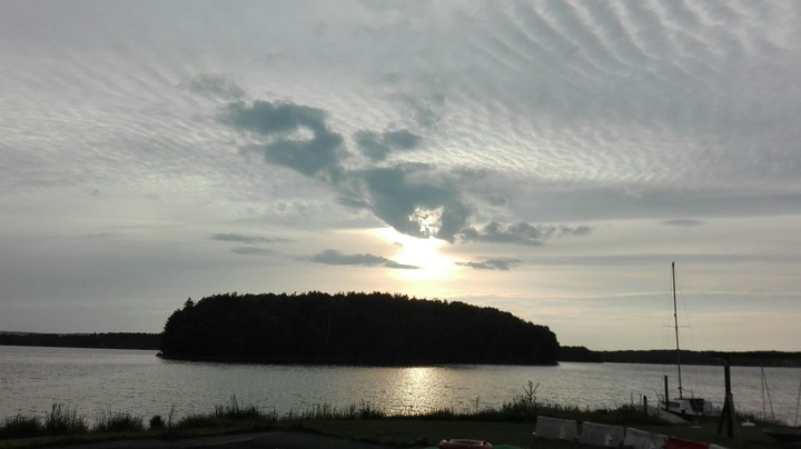 Sonnenuntergang am Steinberger See
