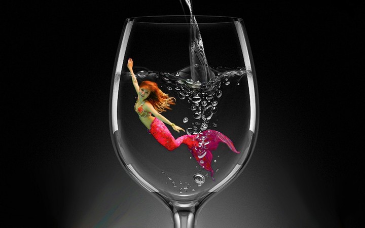 Mermaid in the glass