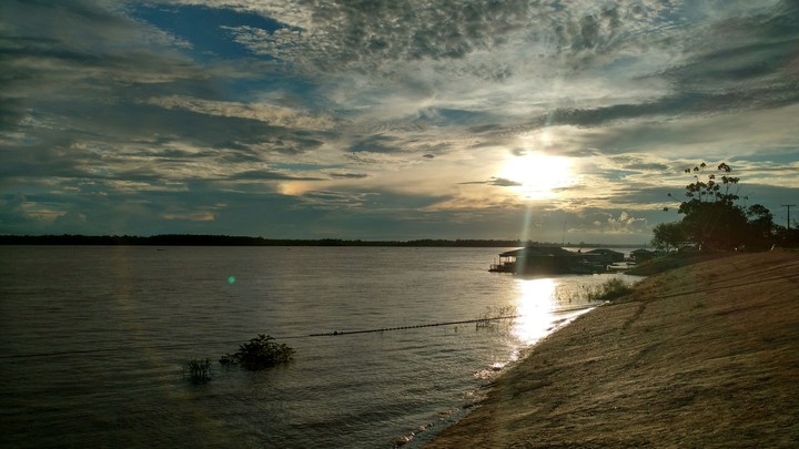 Sunset at Amazon River