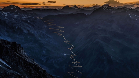 Stelvio pass in the Ortler Alps,Italy