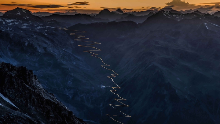 Stelvio pass in the Ortler Alps,Italy