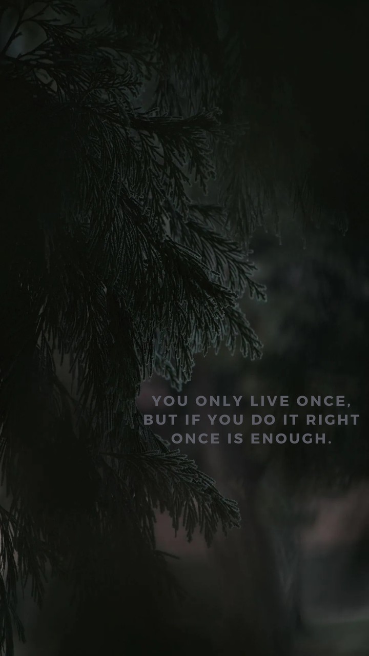 ONCE IS ENOUGH