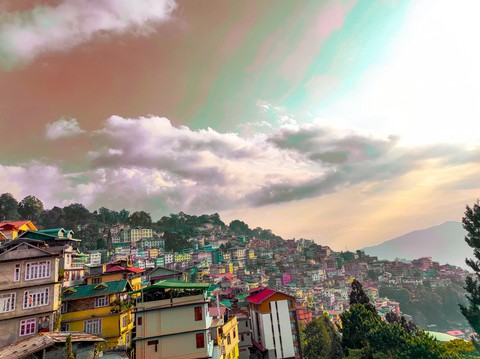 View From Development Area Road, Gangtok, Sikkim, India