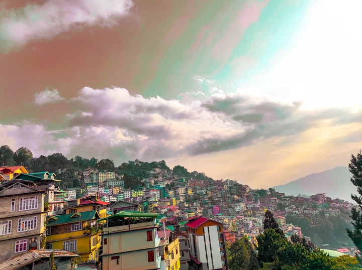 View From Development Area Road, Gangtok, Sikkim, India