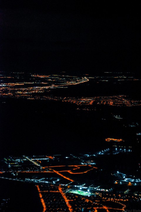 part of madrid seen from plane