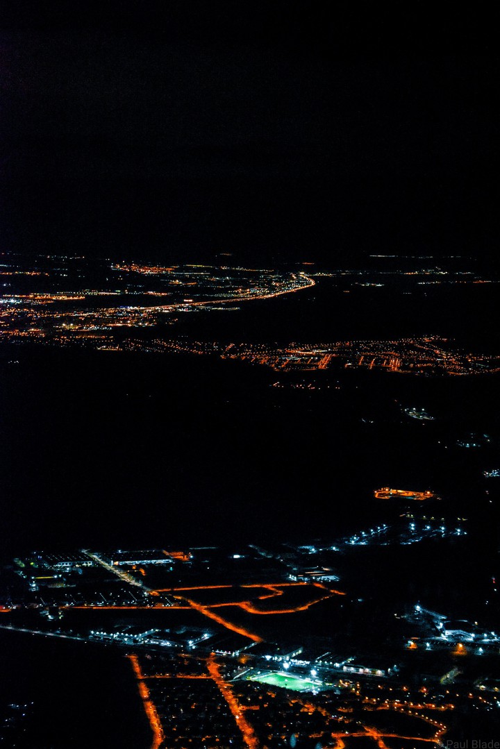 part of madrid seen from plane