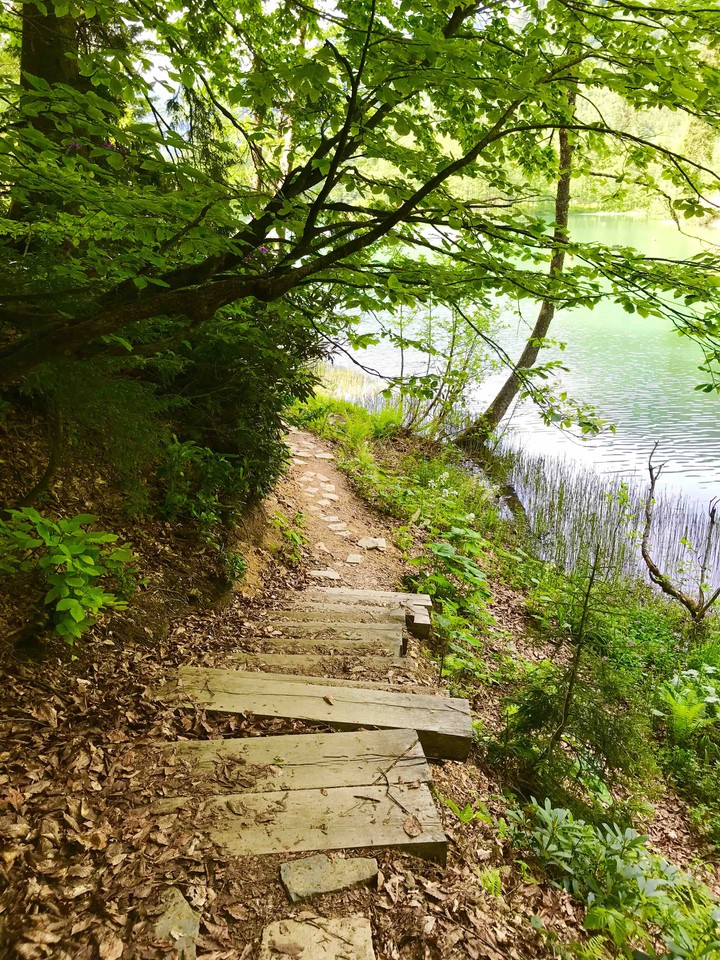 Footpath and lake...