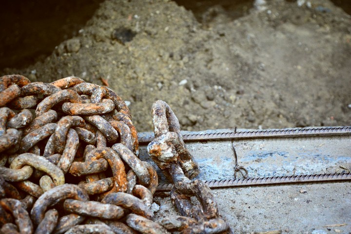 Old metal.